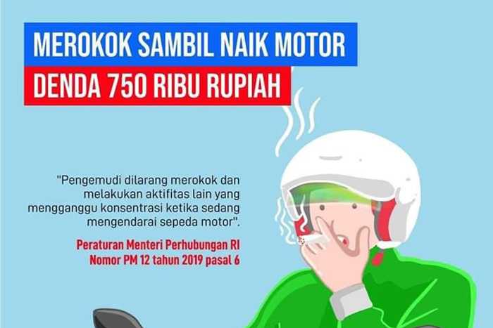 Larangan Merokok Saat Berkendara - Sepedamotor.com